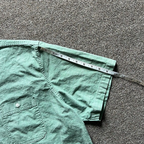 LL Bean Green Short Sleeve Button Down Shirt Mens XL Traditional Fit Casual Top - Picture 8 of 12
